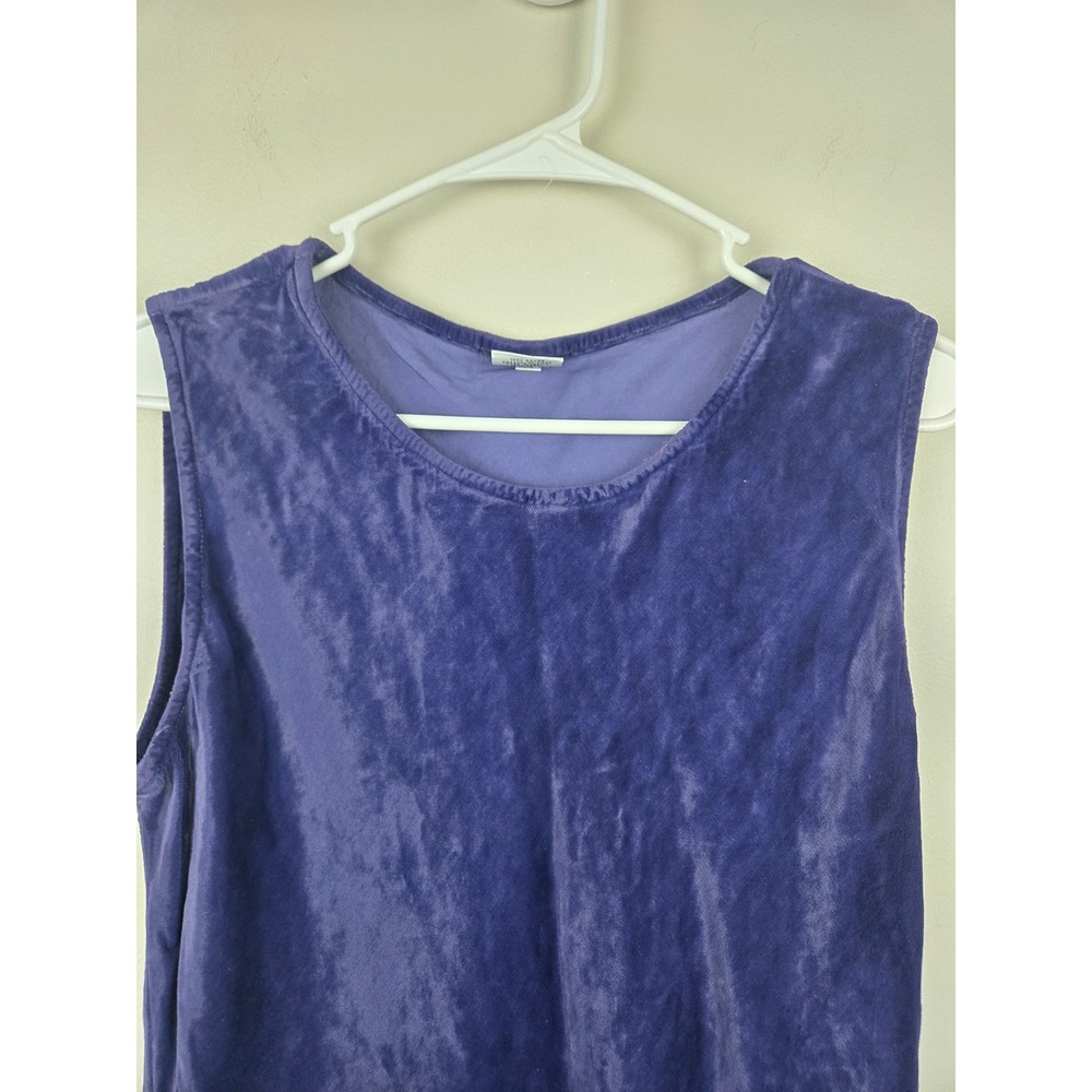 CP Shades Womens Purple Velvet Hand Dyed Rayon‎ Scoop Neck Tank Top Size M - Picture 2 of 9